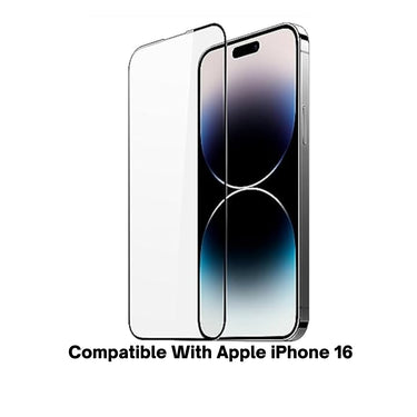 Tempered Glass for iPhone 16 | Transparent Full HD Screen Protector | Anti-Scratch Edge-to-Edge Coverage with Easy Installation Kit (Pack Of 2)
